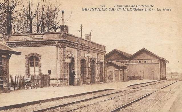 CPA GRAINVILLE -YMAUVILLE   ( SEINE INF)  LA GARE - France